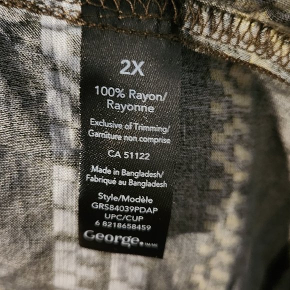 George Sleeveless Patterned Maxi Sundress 2x - Picture 5 of 5